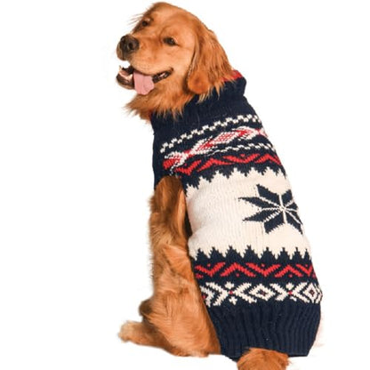Chilly Dog Navy Vail Dog Sweater (X-Small) - color: Blue, size: XS