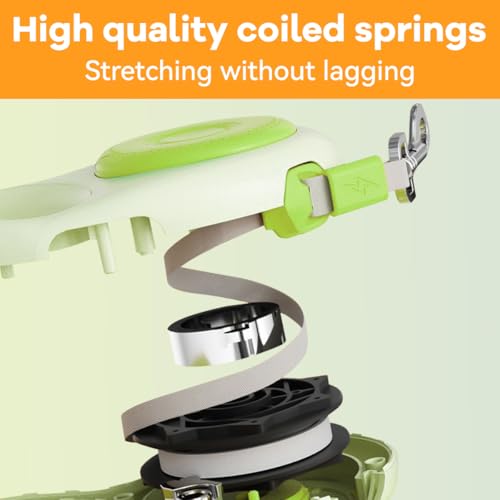 12 Feet Retractable Dog Leash, Nylon Tape Lead for Small Dogs up to 26 lbs, One-Handed Brake and Pause Function(Hamburger Green) - color: Green