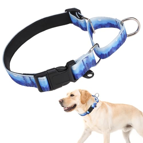 KOOLTAIL Martingale Collar for Dogs for Small Medium Large Dogs, Soft Padded Nylon No Pull Dog Collar with Buckle, Adjustable No Slip Heavy Duty Durable Puppy Training Collar for Boys Girls, Blue M