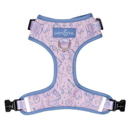 Lucy & Co. Magnificent Mermaids Pearl No-Pull Dog Harness, Adjustable Front Clip Harness with Comfort Padding, X-Large - color: Magnificent Mermaid, size: X-Large