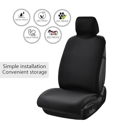 Car seat cover, waterproof protection seat cushion, anti-skid seat cushion, portable and durable dog pet seat cushion, diving material, all season universal seat cover, van, truck, SUV car Red border - color: red
