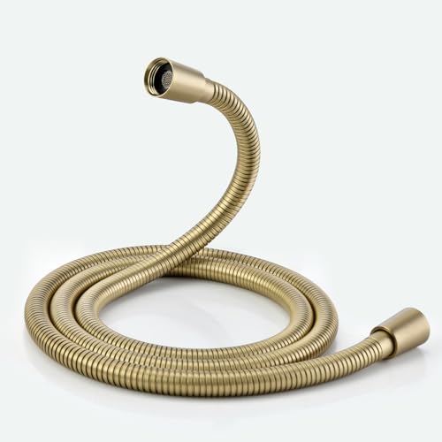 Gold Shower Hose Extra Long 69 Inches 304 Stainless Steel Handheld Shower Head Hoses Anti Winding Interface Flexible Rv Shower Hoses Replacement For Cleaning Pet 1 Pcs - color: Gold, size: 69 Inches