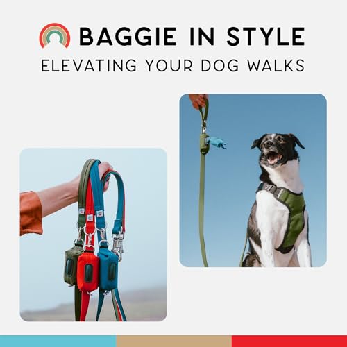 Dog Poop Bag Holder for Leashes, Cat Waste Bag Dispenser, 1000D Nylon, Attach to Cat Leash, Poop Bag Dispenser, Fits Standard Dog Poop Bags - Wildebeest(Olive) - color: Olive