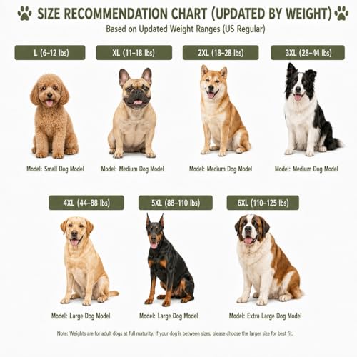 Waterproof Dog Rain Coat, Breathable Windproof Dog Raincoat with Adjustable Strip, Leash Port, Removable Hood, Reflective Full-Body Coverage Pet Poncho | Large Dogs, Green (5XL) - size: 5XL-Fit for 88 to 110 pounds
