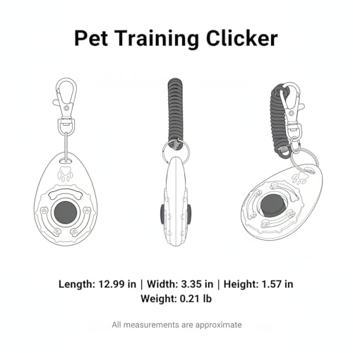 Dog Training Clicker with Wrist Strap - Ergonomic Mechanical Sound Signal for Obedience & Trick Training, Durable PP Plastic (1 Pack) - color: Pink