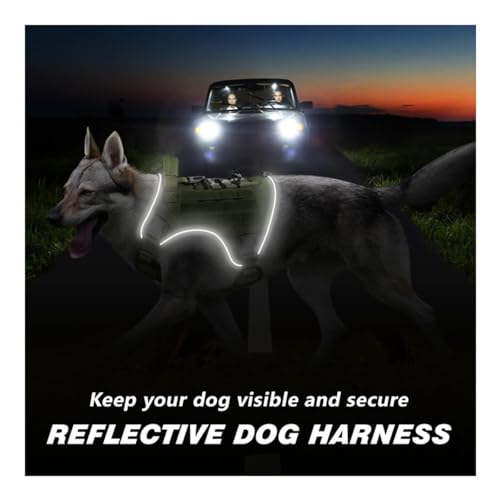 Escape Proof Pet Harness with Reinforced Buckles Comfortable Padding Chest Strap for Small to Large Dog Daily Training Adjusting Harness for Large