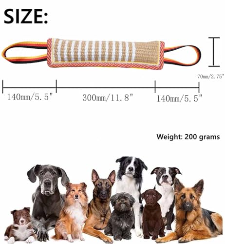 Clysoru Dog Tug Toy Tough Jute Bite Pillow Lasting Training Equipment Puppy to Large Dogs Interactive for Large and Small - color: flower flag