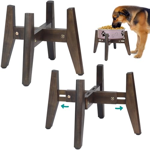 2Pack - Dog Bowl Stand for Water/Food - Adjust with Lock - Dog Water Fountain Holder, Elevates Pet Food and Water Feeder Bowls (Bowl not Included) (2 Pack - (Height 10.4in Width 8-11.5 in) - color: 2 Pack - (Height 10.4in Width 8-11.5 in)