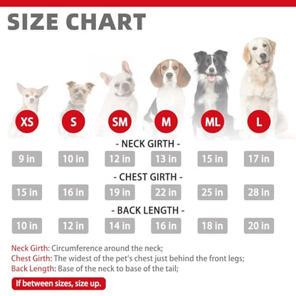 KOOLTAIL Dog Sweater Pet Knitted Clothes-Classic Plaid Pullover Turtleneck Red Fleece Dog Christmas Sweaters with Leash Hole, Thick Warm Dog Winter Clothes for Small Medium Large Dogs Cats Puppy, ML