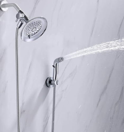 G-Promise Dog Shower Sprayer Attachment for Fast and Clean Pet Showering, Multifunctional Shower, Metal Diverter, 78 Inch Extra Long Hose, No Drill Hook, Dog Washing-Bathingroom (Chrome) - color: Chrome, size: 78 Inch Hose