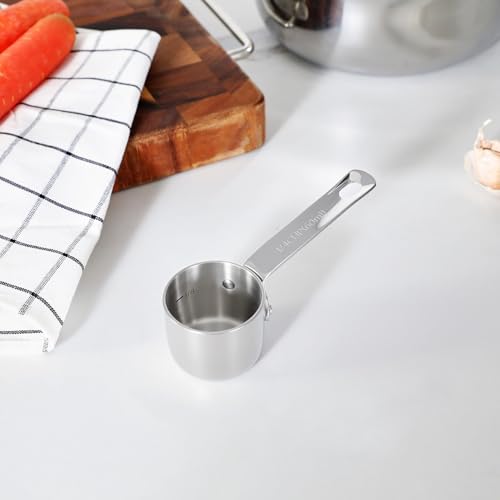 KEAWELL Premium Dog and Cat Food Measuring Cup 18/10 Stainless Steel (1, 1/4 Cup) - size: 1/4 Cup