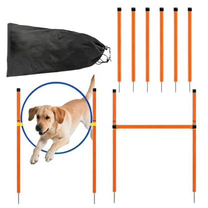 Dog Agility Equipment - Agility Game with Tunnel, Interactive Pet Training Course Set, Exercise Obstacle Activity Kit | Outdoor Garden Park Beach for Playground Field Competition - color: B