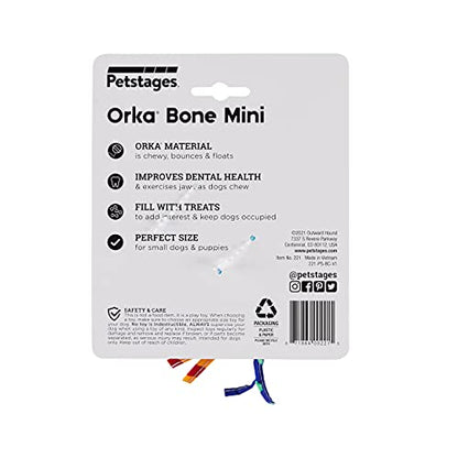 Bone Mini Dog Chew Toy & Treat Stuffer for Teething Puppies & Small Dogs up to 20 lbs, Bounces & Floats, Textured for Dental Support, Moderate Chewers, 5.5" - size: Mini (Pack of 1)