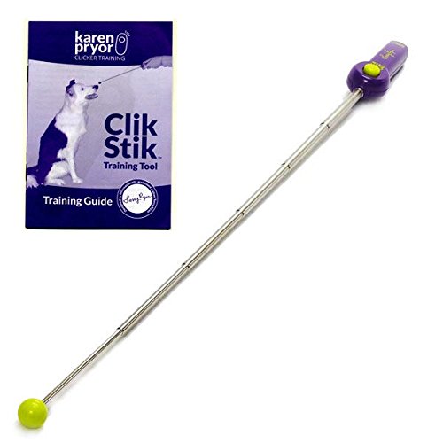 Terry Ryan Click Stick by Karen Pryor – All-in-One Retractable Target Stick & Dog Clicker for Effective Pet Training, Telescopes 6-23 Inch, Includes Expert Training Guide, Durable & Easy to Use