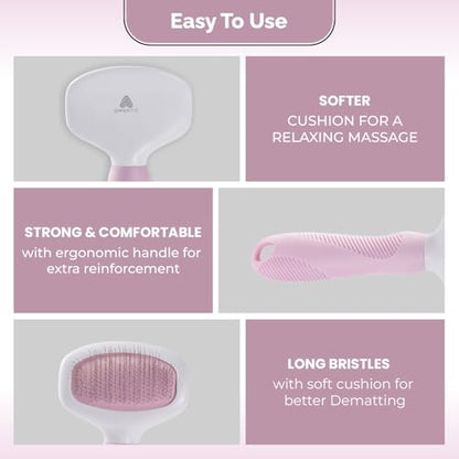 Small Slicker Brush for Grooming - Slicker Brush for Dogs and Cats can act as Deshedding Pet Tool for Healthy Coat Maintenance and Suitable for Short and long Haired Dogs - size: Small Poodle