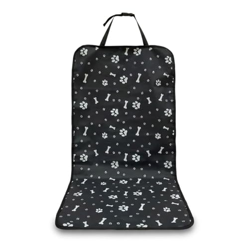 Car Seat Cover for Dogs, Waterproof Oxford Cloth Car Seat Protector, Non-Slip Buckle Front & Back Dog Seat Cover, Safety Travel Pet Mat for Cars, Trucks, SUVs (Black) - color: Black