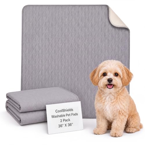 Washable Puppy Dog Pee Pad, 36"X36" 2pcs Reusable Puppy Pads, Waterproof Whelping Training Mat for Playpen Crate, Floor, Bed,Sofa and Trunk - size: 2Pc 36x36 Inch