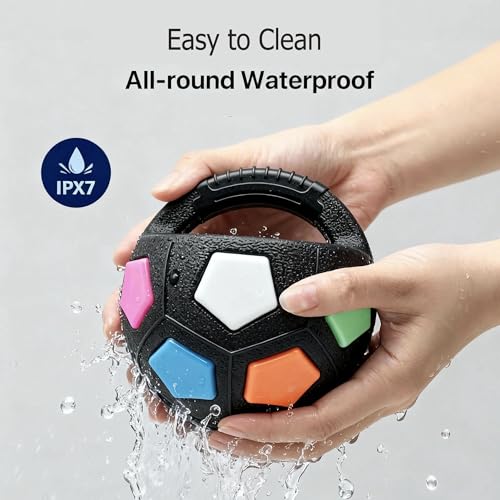 Dog Toy Ball TPR Interactive Football 5 Inch Durable Chew Resistant Fetch Toy Heavy Duty Rolling & Bouncing Play for Medium Large Dogs, Chew Toy for Dental Health & Energy Release (Transparent) - color: Transparent