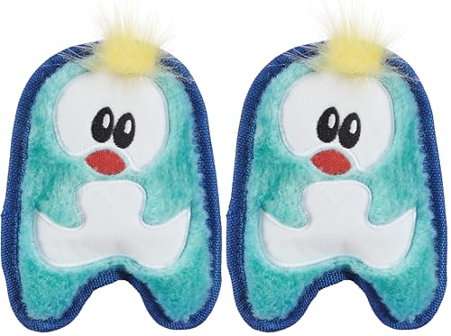 Outward Hound Durablez Minis – Squeaky Plush Dog Toy, No Stuffing for Less Mess, Interactive & Tough, Jumbo Squeaker, Puppies & Small Dogs, Penguin, 6.3" (Pack of 2) - color: Blue Penguin, size: X-Small (Pack of 2)