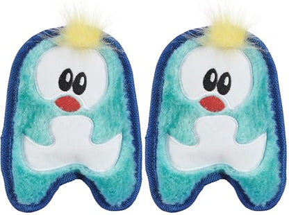 Outward Hound Durablez Minis – Squeaky Plush Dog Toy, No Stuffing for Less Mess, Interactive & Tough, Jumbo Squeaker, Puppies & Small Dogs, Penguin, 6.3" (Pack of 2) - color: Blue Penguin, size: X-Small (Pack of 2)
