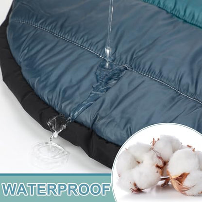 Suzile Outdoor Travel Dog Bed Waterproof Camping Dog Beds Washable and Portable Travel Pet Mat with Carry Bag for Large/Medium Pet Mattress for Crates & Kennels Camping Indoor, 38" x 27"