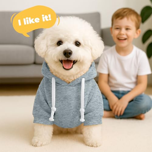 PETCARE Basic Dog Hoodie Sweaters for Small Medium Large Dogs Cats Puppy Clothes Soft Warm Fleece Dog Hoodies Sweatshirt with Small Pockets Fall Winter Chihuahua Dachshund Golden Retriever Outfits - color: Grey, size: 4XL(Suggest 30-50 lbs)