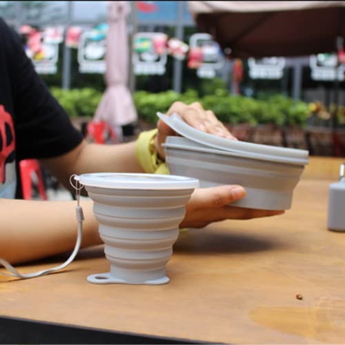 IYYI ME.FAM Silicone Collapsible Bowl with Lid - 800ML Folding Travel Bowl for Camping, Hiking - Heat Resistant - color: Blue