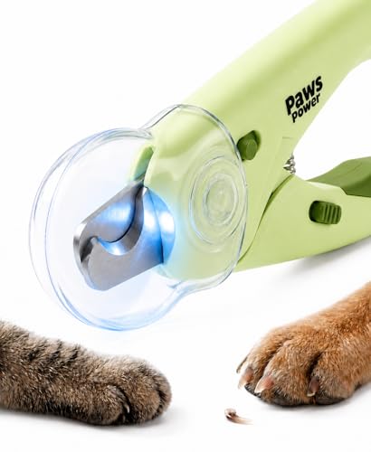 Cat Nail Clipper & Small Dog Nail Clippers with LED Light - Illuminates Nails & Bloodline for Safe, Easy Trimming - Extra Sharp, Avoid Over-Cutting - Essential Cat Supplies, Green - color: Green