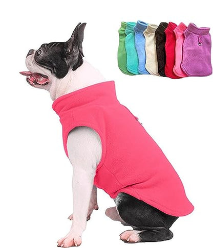 JACKO & CO - Fleece Vest Dog Sweater with Leash Ring - Soft, Warm & Lightweight Pullover Coat for Small & Medium Dogs, Puppies & Cats - Cozy Fall/Winter/Spring Pet Jacket (Pink, XS (2-4lbs)) - color: Pink, size: XS (2-4lbs)