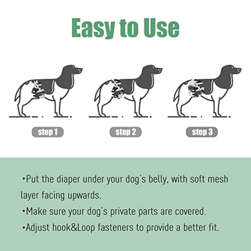 wegreeco Washable Male Dog Diapers (Pack of 3) - Washable Male Dog Belly Wrap (Camo, XS) - color: Camo, size: X-Small (Pack of 3)