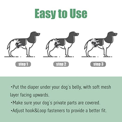 wegreeco Washable Male Dog Diapers (Pack of 3) - Washable Male Dog Belly Wrap (Camo, XS) - color: Camo, size: X-Small (Pack of 3)