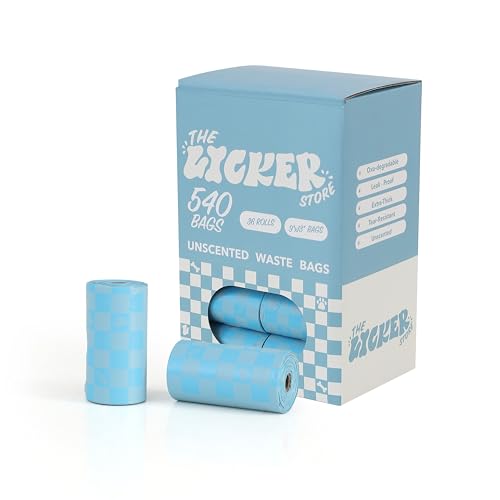 13 in. x 9 in. Extra Thick Leak Proof Unscented Dog Poop Bags, Blue (540 Count, 36-Rolls) - size: 540 Count (Pack of 1)