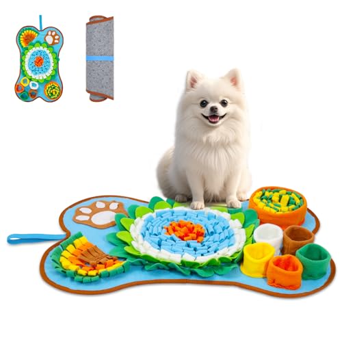 AMIR Snuffle Mat for Dogs, Sniff Mat Slow Feeding, Dog Snuffle Mat Encourages Natural Foraging Skills, Slow Eating, Help Stress Relief and Training