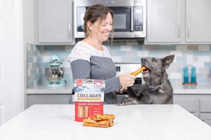 Wild Eats Salmon Flavor Collagen Cheek Roll Chews 5" 4pk Pig Ear Substitute | Long lasting treats and bones for medium dogs, retriever style texture, 4 per bag, satisfies natural gnawing urges daily - size: 8 Ounce (Pack of 4)