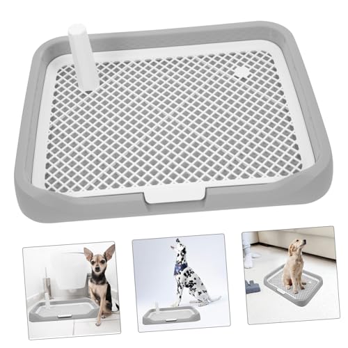UKCOCO Splashproof Dog Potty Tray Indoor Durable Dog Toilet Easy Clean Multifunctional Pee and Poop Holder for Puppy Training and Housebreaking