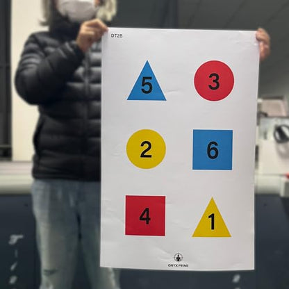 12-Pack Discretionary Command Training Target - 35 x 23 Inch, 3 Style Combo (DT2A, DT2B, DT2C) for Advanced Shooting Drills, Law Enforcement, and Personal Defense