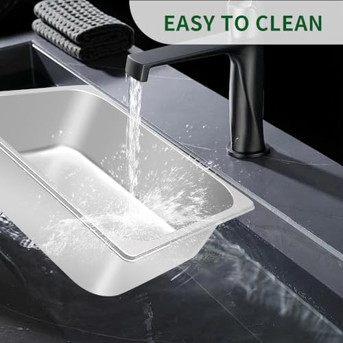 Dog Dish Stainless Steel Water and Feed Bowl with Non-Slip Pads (1.85Gal-1Set) - size: 1.85Gal-1Set