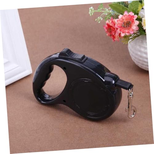 SUPVOX Automatic Retractable Dog Leash with Lock Braking System Telescopic Traction Rope Belt for Small and Medium Pets Large Ergonomic Handle for Comfortable Grip Black