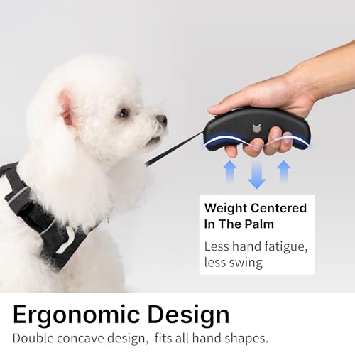 Retractable Dog Leash 5.6 ft Adjustable Soft Hands Free Dog Walking Lead, One-Handed Quick Brake Retractable Leash for Small Medium Dogs Up to 33 lbs, 360° Tangle Free (Ivory White) - color: Ivory White
