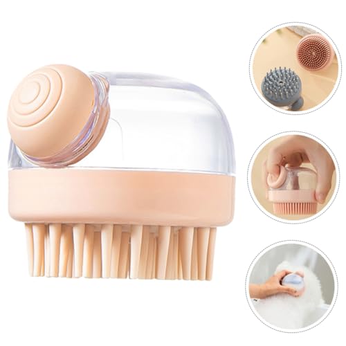 balacoo Pet Bath Brush Shampoo Dispenser Multi-functional Massage Tool for Dogs and Cats Ergonomic Silicone Scrubber for Easy Bathing and Grooming for Puppy and Kitten Care