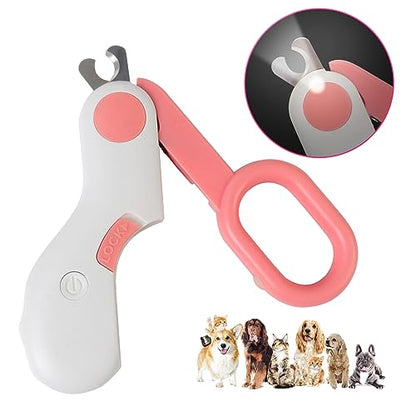 Small Animals Nail Clippers with LED Lights to Avoid Excessive Cutting and Razor Sharp Blades - Professional Claw Trimmer for Tiny Dog Cat Kitten Bunny Rabbit Bird Guinea Pigs Ferret Hamsters (Pink) - color: Pink