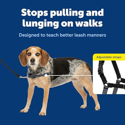 PetSafe Easy Walk No-Pull Dog Harness - Ultimate Harness to Help Stop Pulling - Pull-Free Walks - Take Control & Teach Better Leash Manners -Patented Martingale Loop Design -Charcoal Gray,Small/Medium - color: Charcoal/Black, size: Small/Medium