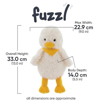 Fuzzl Super Soft Plush Dog Toy – Cheeky Duck – Large Plush with Giggle Squeaker – Durable Chew Comfort & Fetch Toy for Small Medium & Large Dogs - style: Cheeky Duck