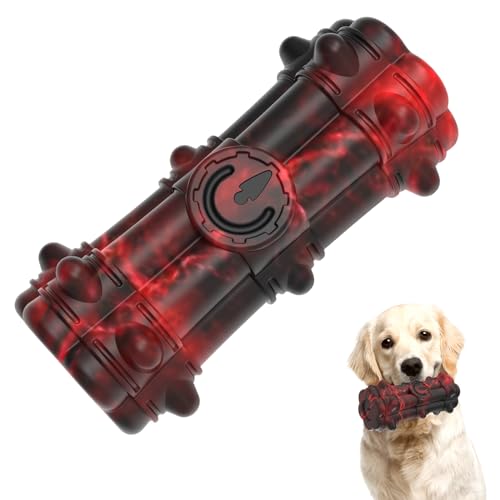 Indestructible Chew Toy for Aggressive Large Medium Breed Dogs - Squeaky, Interactive, Tough Durable Toothbrush for Dog Birthday - color: ZD Redblack
