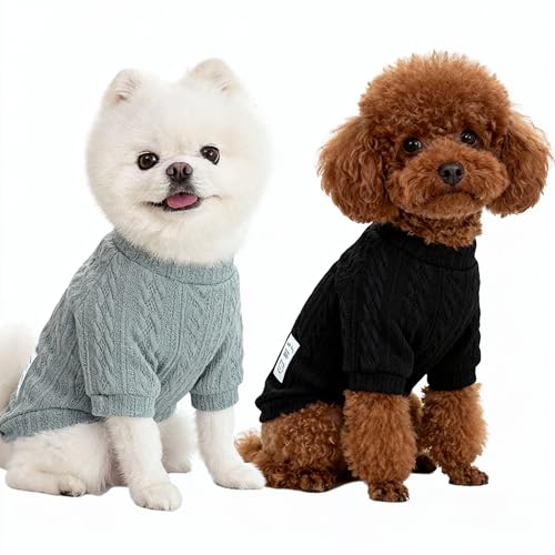 Kitten Clothes, Dog Cat Sweaters Pet Puppy Knitwear Costume Fall Winter Coat for Small Medium Cats Dog Girl Boy Fit 2.2-23lb - color: Black Blue, size: X-Small