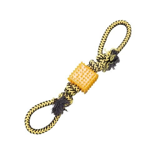 Snugarooz Baby Tug N' Cube Assorted Colors – Durable Dog Toy with Cotton Rope & TPR Cube – Perfect for Tugging, Chewing, and Promoting Dental Health - style: Baby Tug N Cube