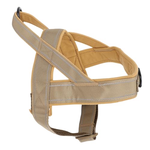 Escape Proof No Pull Dog Harness - Heavy Duty Nylon Adjustable Pet Vest for Walking, Hiking, Training - Lightweight & Multifunctional (L) - size: L
