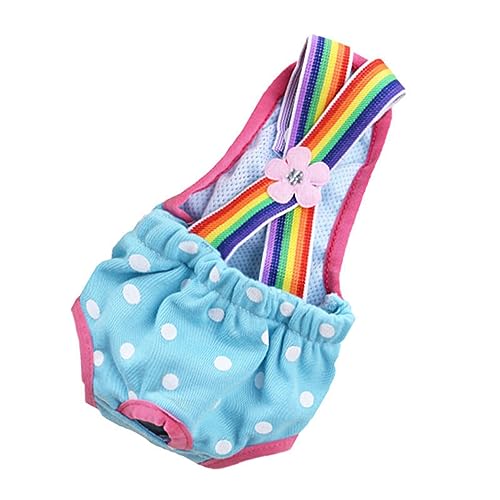 Dog Physiological Pants Pet Sanitary Pantie with Suspender Cat Diapers Underwear Puppy Adjustable Costumes Reusable Washable Breathable Menstruation Outfits Dog Diapers for Girl Dogs (Blue, XXS) - color: Blue, size: XX-Small