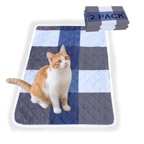 Washable Pee Pads for Dogs with 4-Layer Integrated Waterproof Design, Reusable Super Absorbent Non-Slip Puppy Pads for Crate Training, Home Floor Protection , 20‘’×28‘’ Pack of 2 - size: 20"×28" Pack of 2