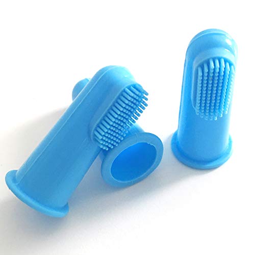 Pet Republique Dog Finger Toothbrush Set of 3 - Dental Hygiene Brushes for Small to Large Dogs, Cats, and Most Pets - Small Size Finger Opening - size: 3 Count (Pack of 1)
